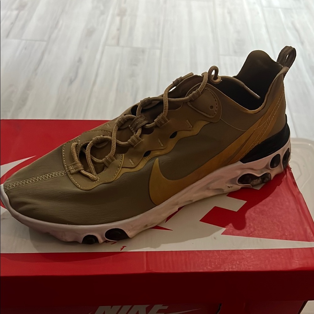Nike Tan Sneakers with React Cushioning